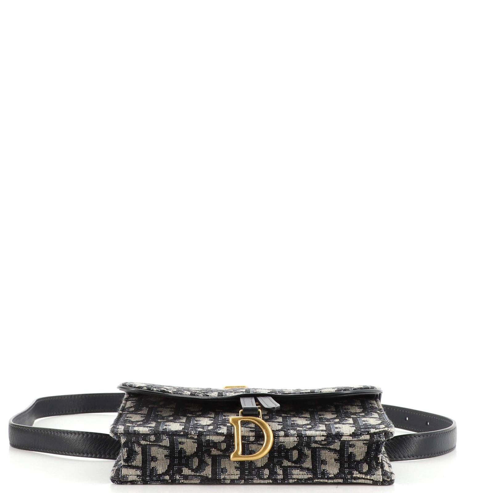 Christian Dior Saddle Rectangular Belt Bag Oblique Ca… Gem