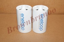SANYO ENELOOP Spacers Adapters AA to D Size Battery 2 Pcs NEW