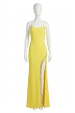 Mac Duggal Rhinestone Encrusted Side Slit Cami Bodycon Gown Size 12