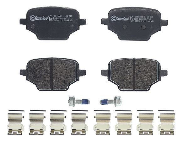 Für BREMBO P 59 098 Brake Pad Set, disc brake P 59 098 Brake pads set rear (wit - Bild 5