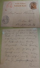 Diplomat Paul von KOERNER (1849-1930): Pneumatic Post Card BERLIN 1900 to Wife