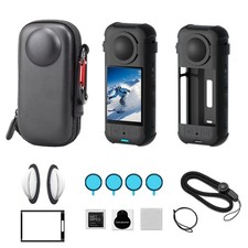 For Insta 360 X3 Protective Accessories Kit include Case/Silicone Cover/Lens ...