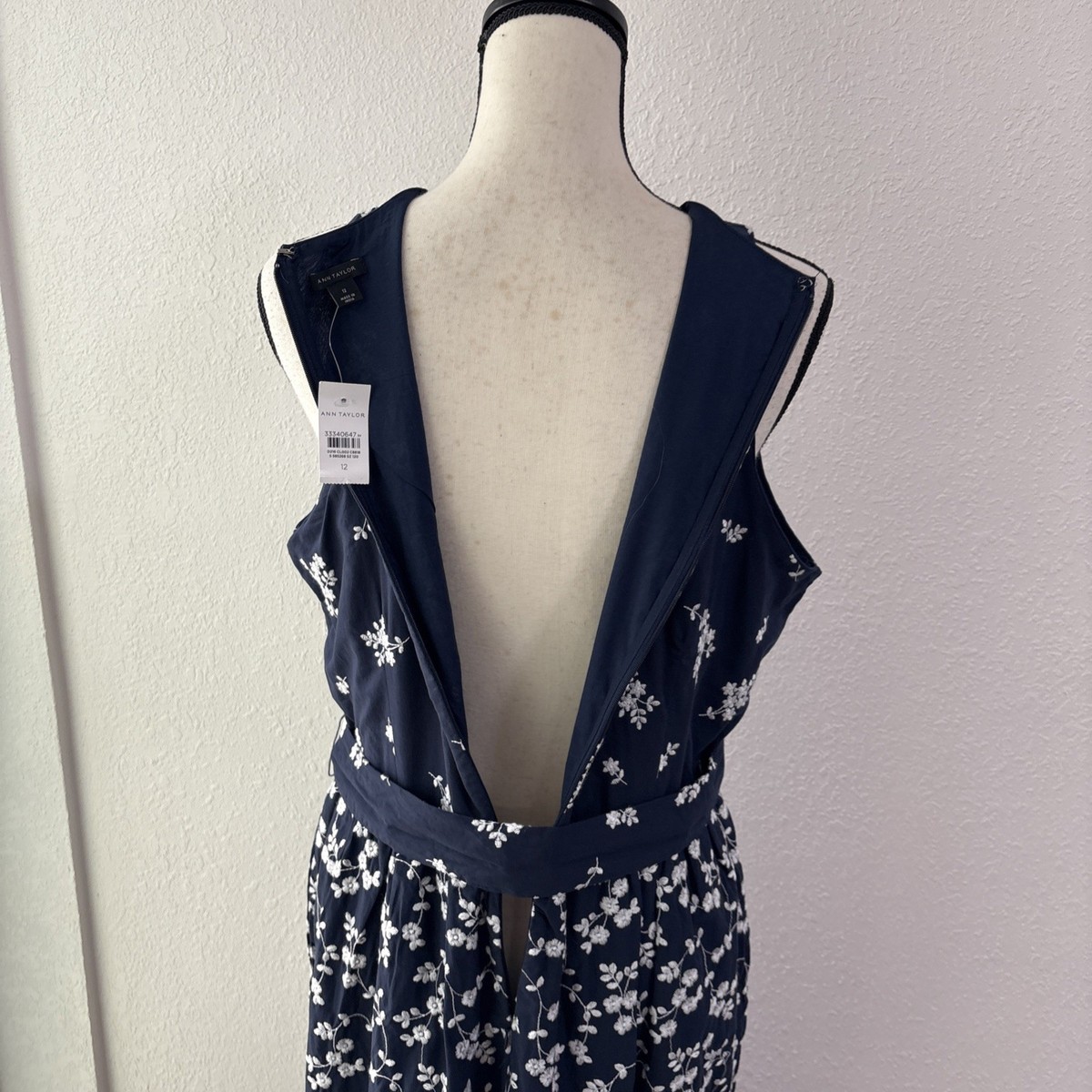 NWT Ann Taylor Floral Embroidered Midi Dress Sz 12 | eBay
