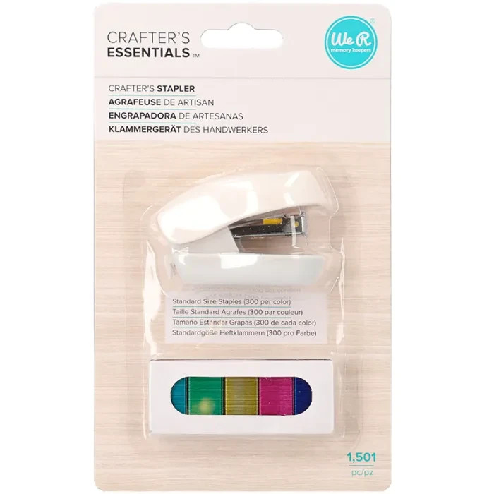 We R Memory Keepers Crafter's Stapler with 1,500 coloured staples - scrapbooking