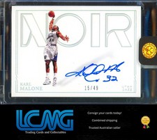 A3C 2020-21 Panini Noir #SHA-KML Karl Malone Shadow Signatures #/49