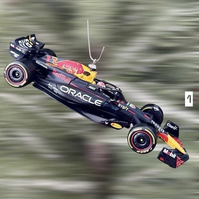 BURAGO Red Bull F1 Max Verstappen Car Ornament – Diecast Racing Model Christmas Decor