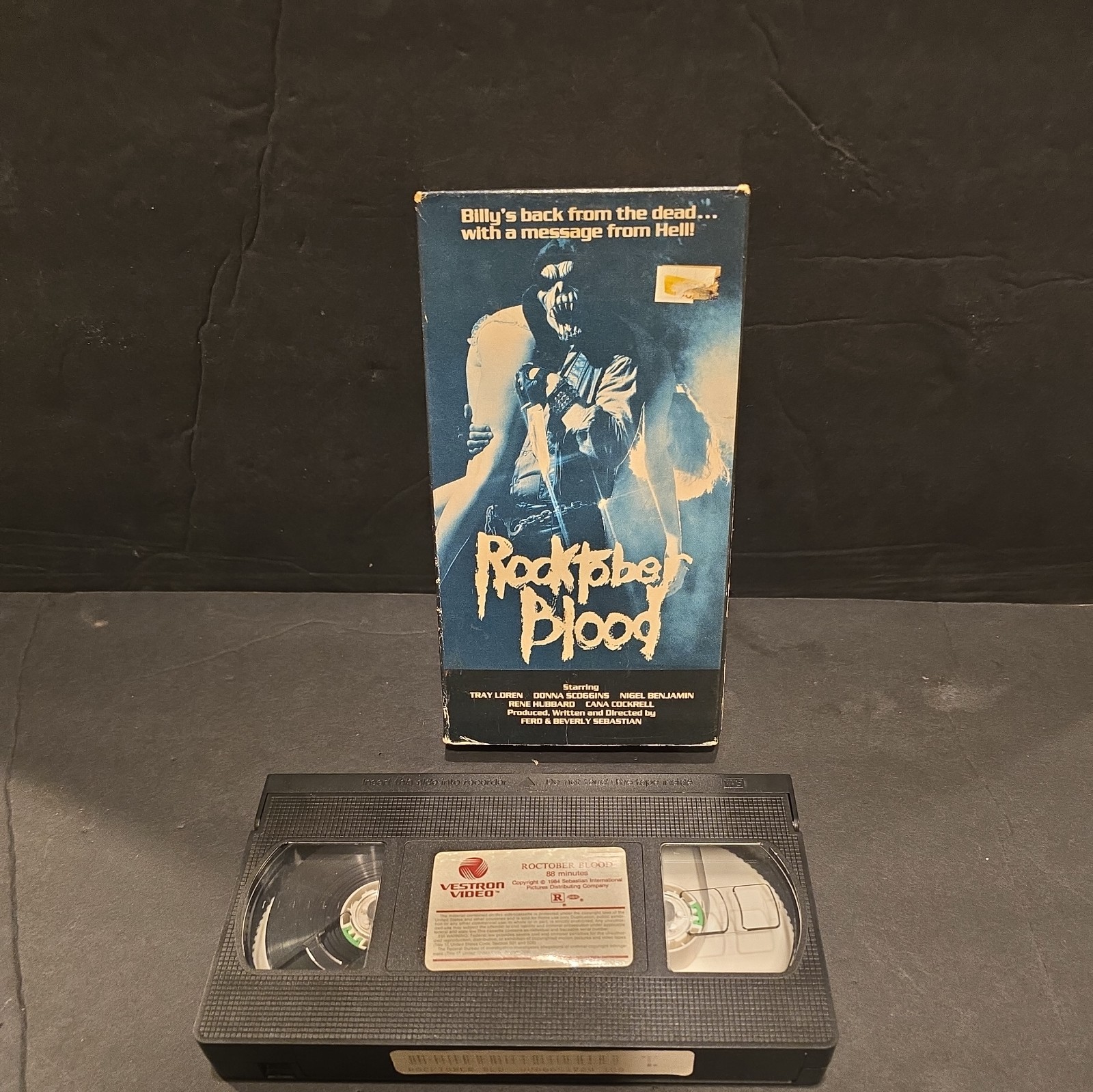 Rocktober blood/vhs/tray loren/vestron For condition  see  pictures #28