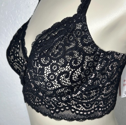 Prima Donna Twist Underwire I Do Bra UK 36G Deep Plunge Longline Black Lace