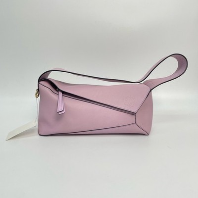 Loewe Puzzle Hobo Normal Size Lilac Purple Smooth Calfskin Underarm Bag Duty Pai