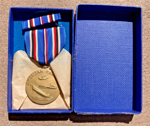 Nice Original Boxed WW2 US Military American Theater Campaign Medal