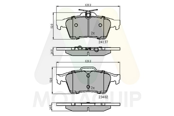 Bremsbelagsatz Scheibenbremse Motaquip LVXL1184 FüR Opel Vectra Z02 Cc Caravan 2-image