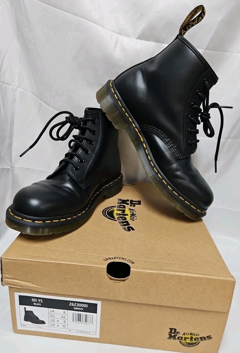 Dr. Martens 101 YS High Top Leather Lace Up Boot US M 9 W 10 