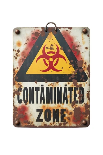 Apocalyptic Infected Fall Out Biohazard Zombie Self Adhesive Vinyl Sticker