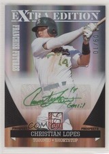 2011 Donruss Elite Extra Edition Green Ink 9/10 Christian Lopes #77 Auto 0c2