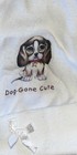 Boys NB White Doggone Cute Hat Cap  0-3M Newborn Brown Hound Dog — photo 3