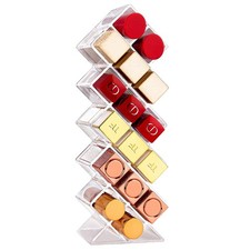 JessLab Lipstick Organizers, Acrylic Holder Lip Gloss Tower Clear White