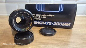 Chinon 75-200mm F4-4.8 MC Macro Zoom Lens Pentax K PK - Original Box & Case