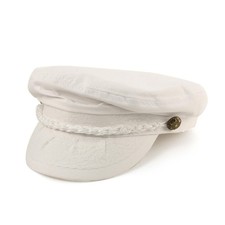 Men's Summer Cotton Greek Fisherman Sailor Fiddler Driver Hat Flat Cap L/XL,W...