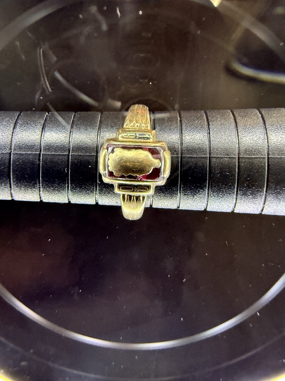 Vintage Art Deco 10k Solid Gold Ruby Fraternal Sc… - image 22