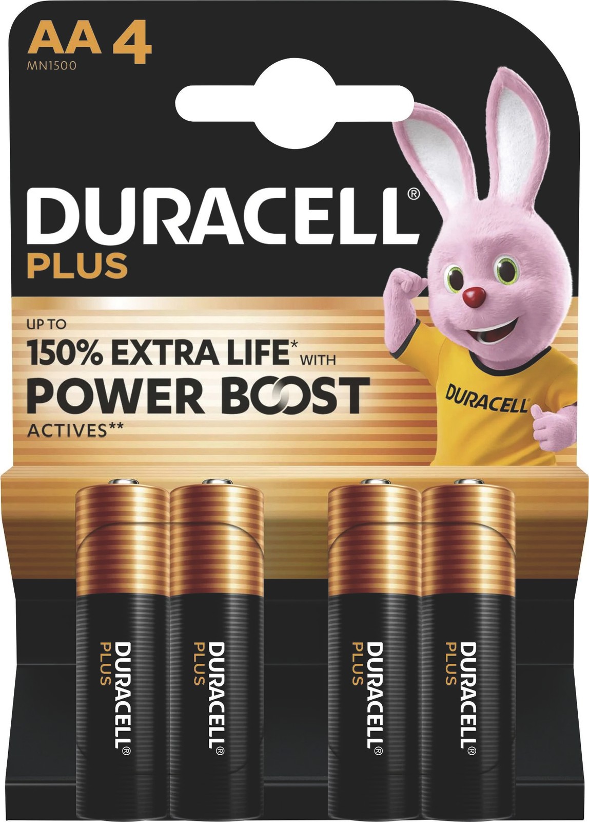 4x Pile Duracell Plus AA Powerboost - Stilo 1,5V per Torce e GPS