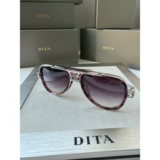 DITA GRAND DECADE DTS460-A-04 Purple Swirl Silver Gradient Sunglasses AUTHENTIC