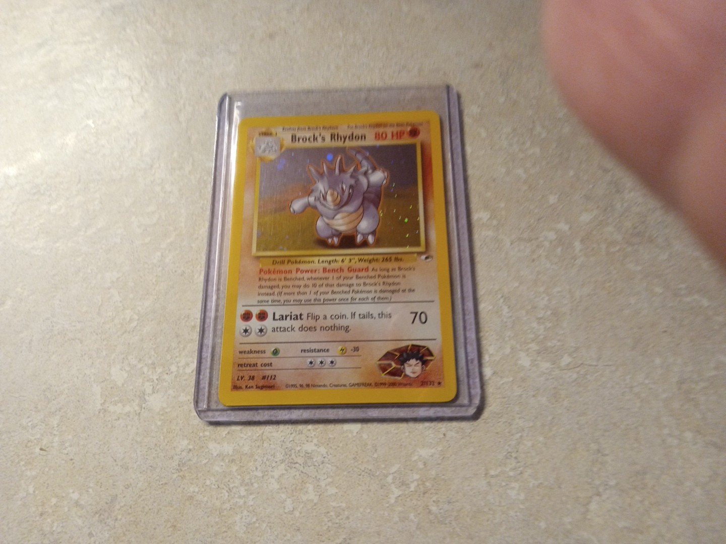 Brock's Rhydon Pokemon Holo Rare 2/132 Gym Heroes Excellent Condition WOTC