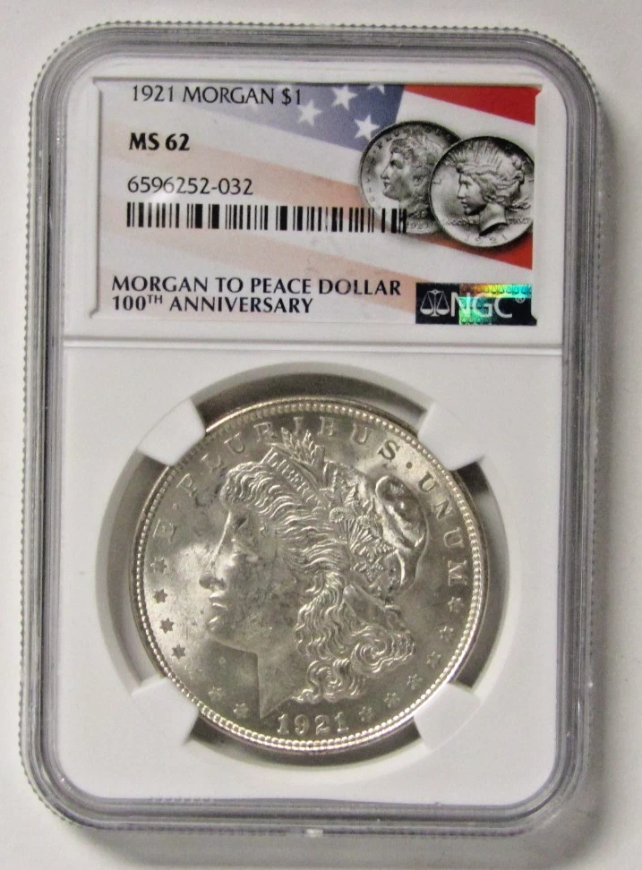 1921年モルガンダラーMorgan Dollar銀貨 MS62 CAG認定 MS 62 Graded 1921 Year Morgan US Dollars (1878-1921) for sale | eBay