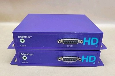 BrightSign HD222 Digital Signage Player 1080p HDMI VGA Ethernet Black *LOT OF 2*