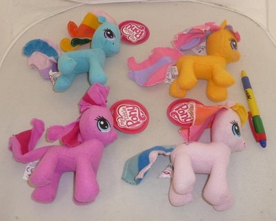 MY LITTLE PONY SET 4 verschiedene Plüschtiere 15 cm ORIGINAL Rainbow Pinkie Twilight
