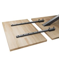 Prolunga per Tavolo in Metallo - Set di 2 Prolunghe per Piano Tavolo 70 cm, Nero