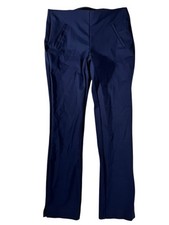 Chico's Navy Blue Flat Front Mid-Rise Skinny Ankle Dress Pants Women's Size 4