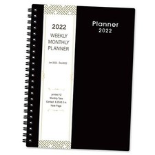 Planner 2022 - Weekly  Monthly 2022 Planner form January 2022 to Black