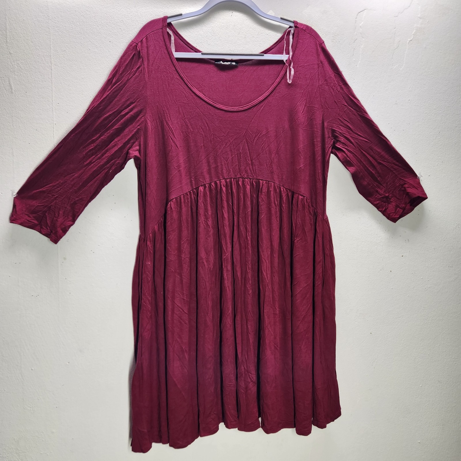 Annabelle Solid Comfortable Empire Short Sleeve D… - image 1