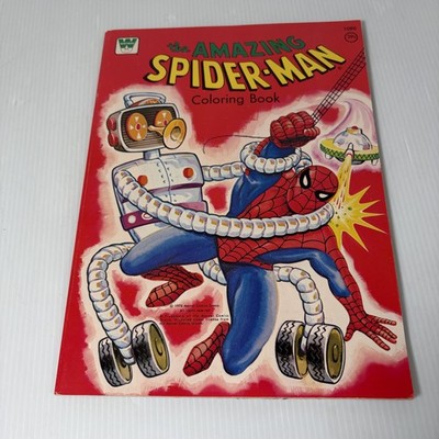 Vintage 1976 The Amazing Spider-Man Coloring Book Whitman Marvel Comics