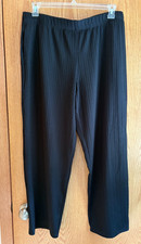 ALFRED DUNNER - Black - Pull On Pants - Excellent Pre-owned Condition - Misses L