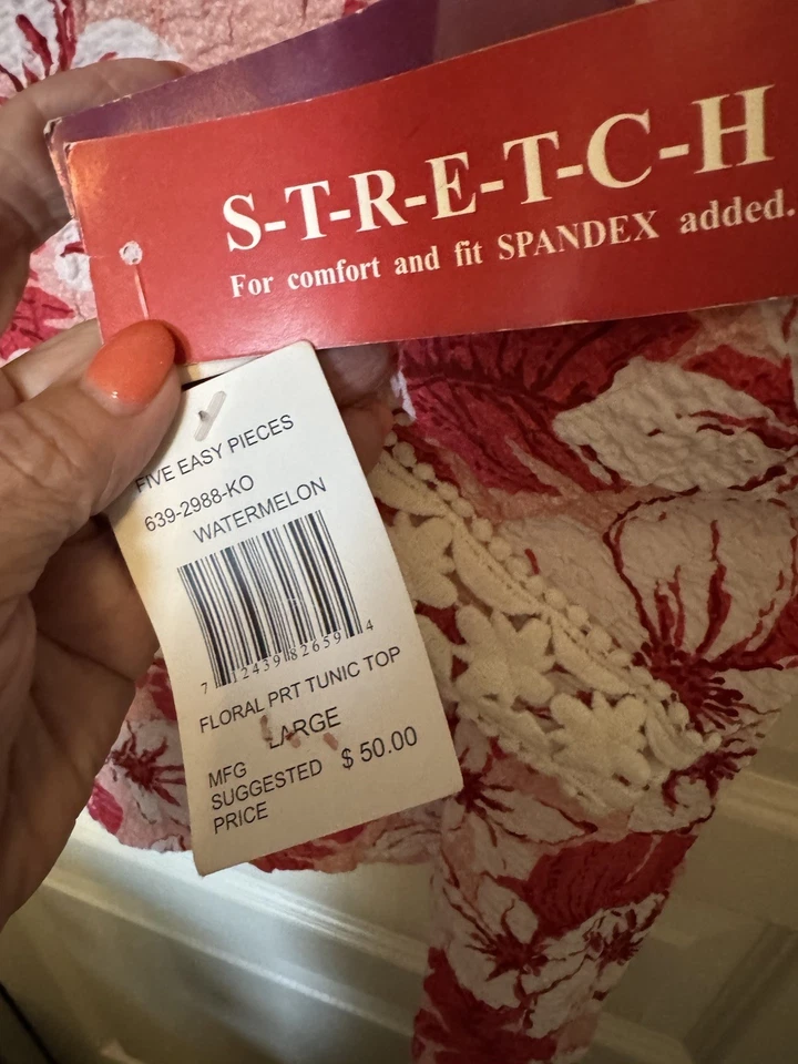 NUEVO CON ETIQUETAS @ $50 Blusa Cathy Daniels L Top Boho Floral Manga 3/4 ¡REGALO!! Foto 4 de 4