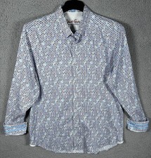 Robert Graham Modern American Shirt Mens Extra Large All Over Print Flip Cuff