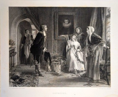 J.C. Horsley (nach). Detected. Original Stahlstich von 1850: