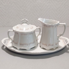 Hutschenreuther / Alt Tirschenreuth Baronesse Dominique Tablett Zuckerdose Milch