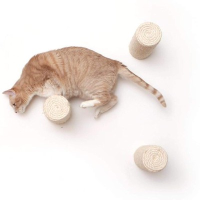 CatastrophiCreations One Floating Sisal Cat Post Step - Handgefertigtes Katzenregal