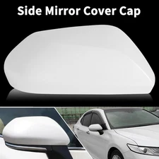 Right Passenger Door Wing Mirror Cap Cover Pearl White For 2018-24 Toyota Camry