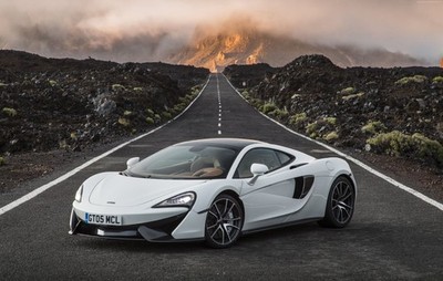 Mclaren 570s weiß 5 A1-A4 Super Car Poster Garage Höhle Auto Hyper Sports High E