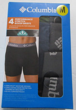 Columbia 4 Pack Stretch Boxer Briefs Men's Underwear Size M