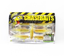 Chasebaits Flacid Shad 3inch Soft Lure 7/Pack Gold Shiner (4716)