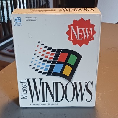 Vintage Microsoft Windows Operating System Version 3.1 #21673 3.5''   New Sealed