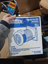 Broan-NuTone 512M Through-Wall Ventilation Fan, 6 inch 70 CFM 6.0 Sones, white