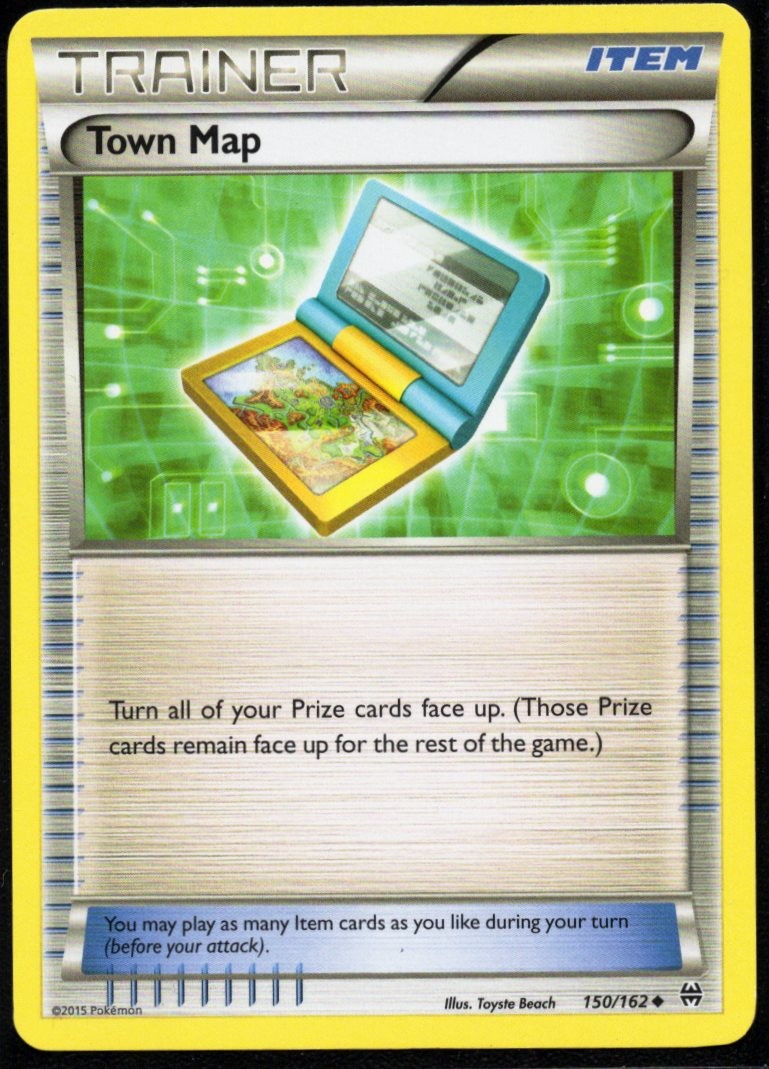 Town Map 150/162 Uncommon XY BREAKthrough Pokemon Lightly Played