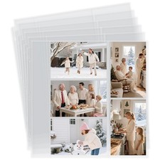 Oversized Photo Album Refill Pages 12x12, Mixed 4x6 Photo Sleeves for 3 Ring ...