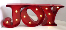Studio Decor JOY Led Marquee Sign Light Metal Christmas Decor 6.5" x 17" NEW