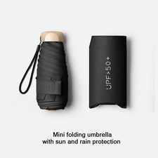 Mini Sunumbrella pocket Umbrella Vinyl folding UV protection sunshade